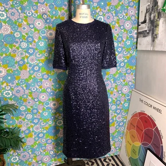 eliza j sequin sheath dress Eliza J Sequin Sleeveless Sheath Dress In Sky - 68% Off